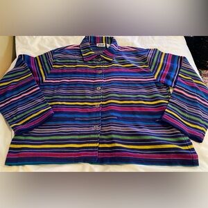 Eileen Fisher Multicolor Striped Jacket